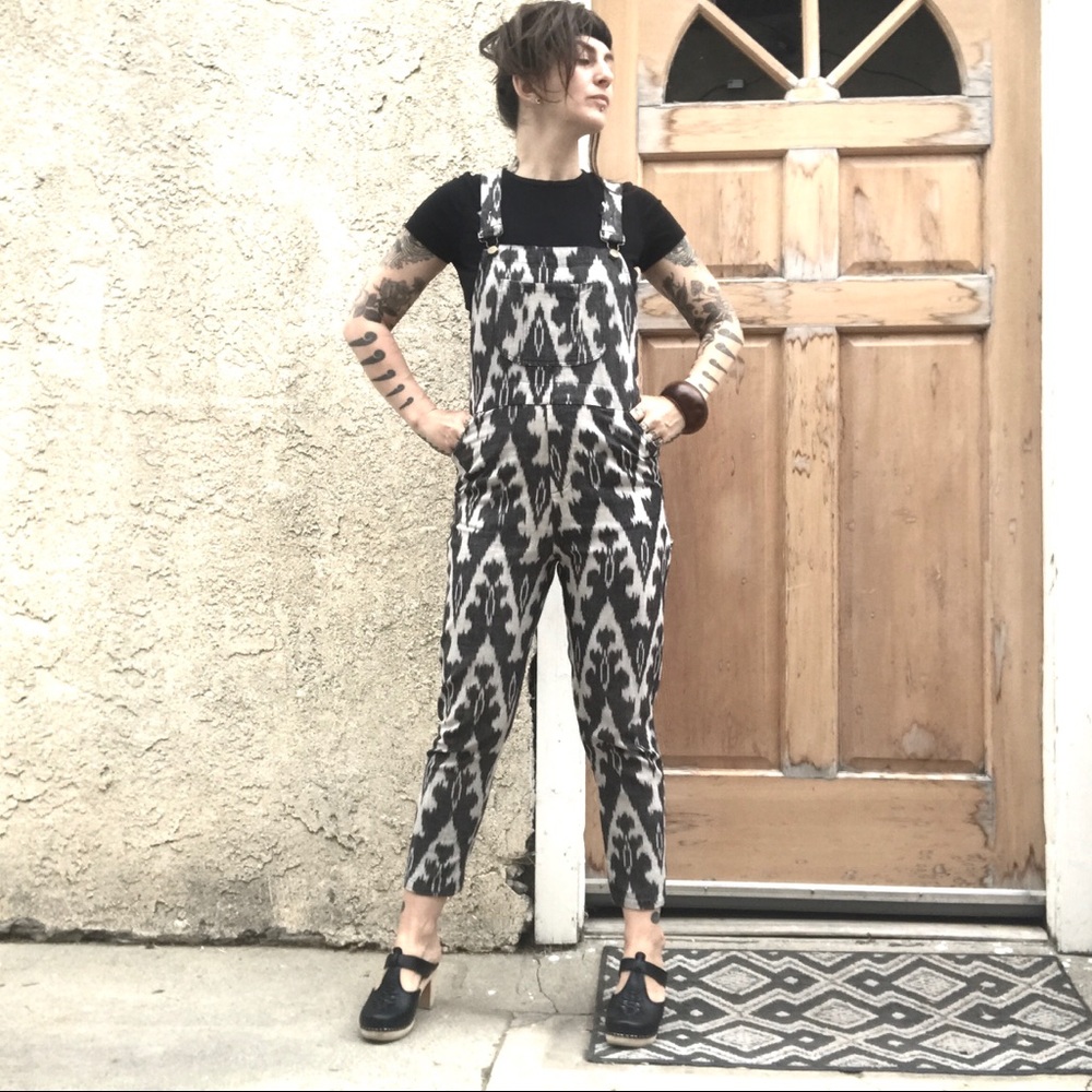 Staci Woo Guatemalan Ikat textile overalls - Picture 3 of 8